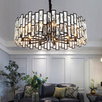 Postmodern Minimalist Living Room Crystal Chandelier With Three Color Led