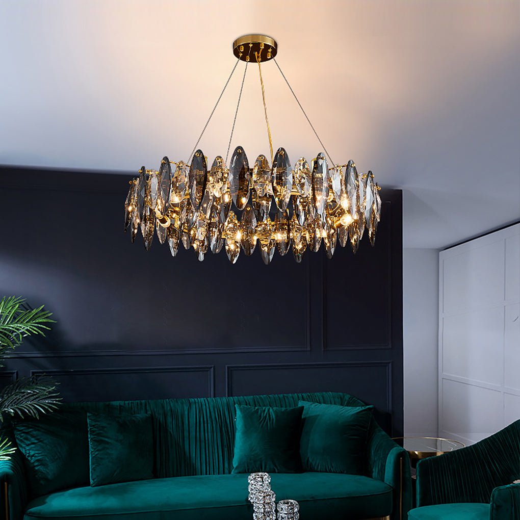 Postmodern Personality Creative Crystal Chandelier With Three Color Led