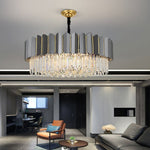Postmodern Personality Three Color Led Home Living Room Crystal Chandelier