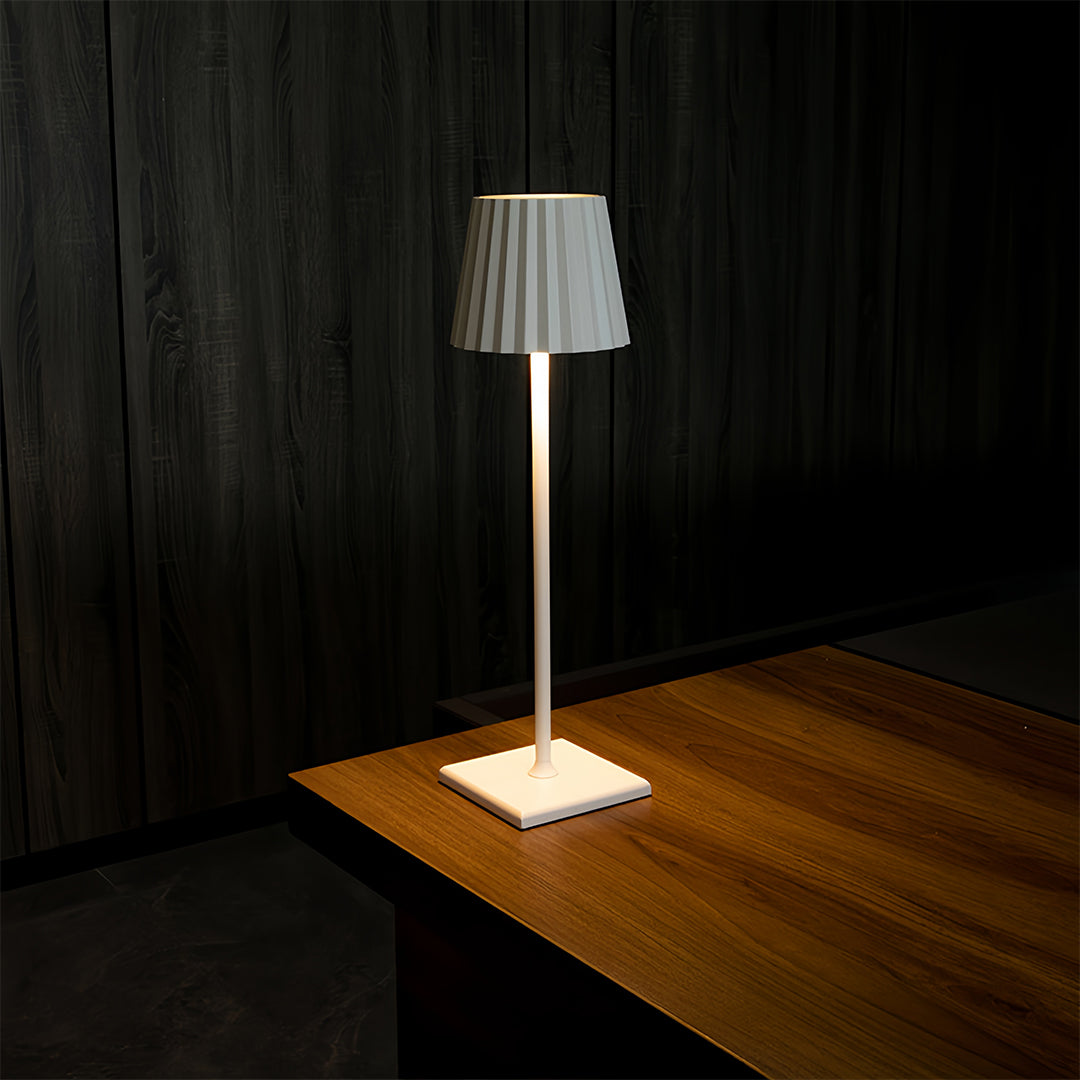 Lumina Cordless Touch Table Lamp in Matte Aluminum