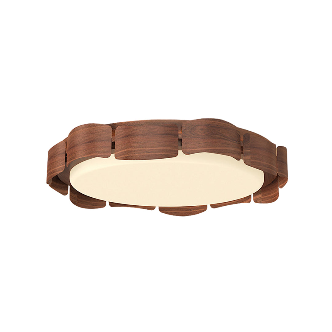 Nordic Wood Flush Mount Ceiling Light with Full Spectrum LED