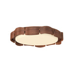 Nordic Wood Flush Mount Ceiling Light with Full Spectrum LED