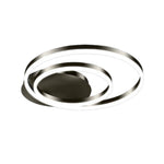 Aurelia Double Ring LED Flush Mount Ceiling Light in Black