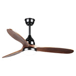 Aria Wooden Ceiling Fan with Integrated LED Light – Modern Flush Mount Fandelier