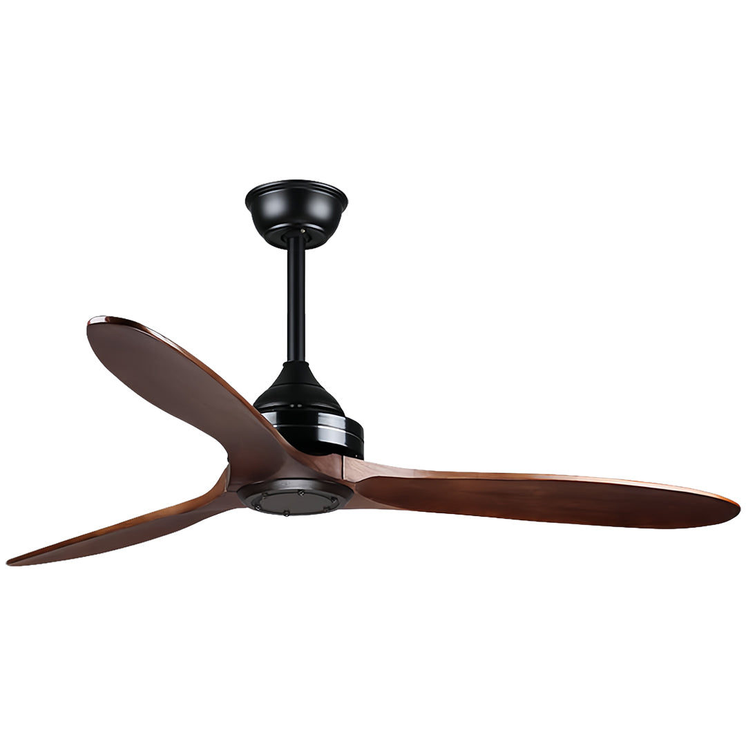 Aria Wooden Ceiling Fan with Integrated LED Light – Modern Flush Mount Fandelier