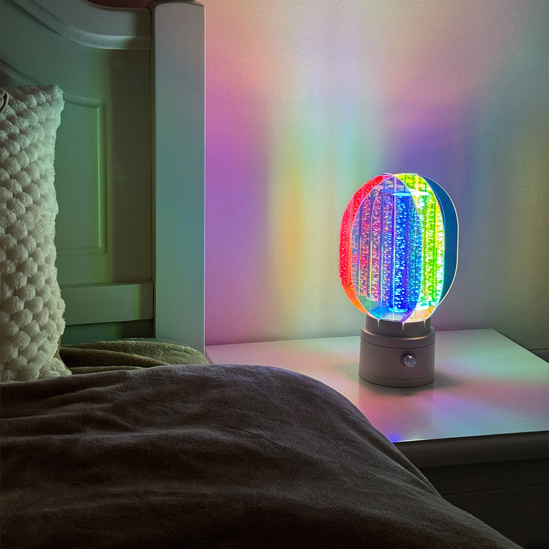 Aurora Prism LED Table Lamp – Modern Aluminum & Acrylic Accent Light