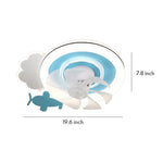 Aurora Sky Ceiling Fan with Dimmable LED Light for Kids' Rooms