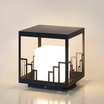 Minimalist Outdoor Pillar Light in Matte Black Stainless Steel