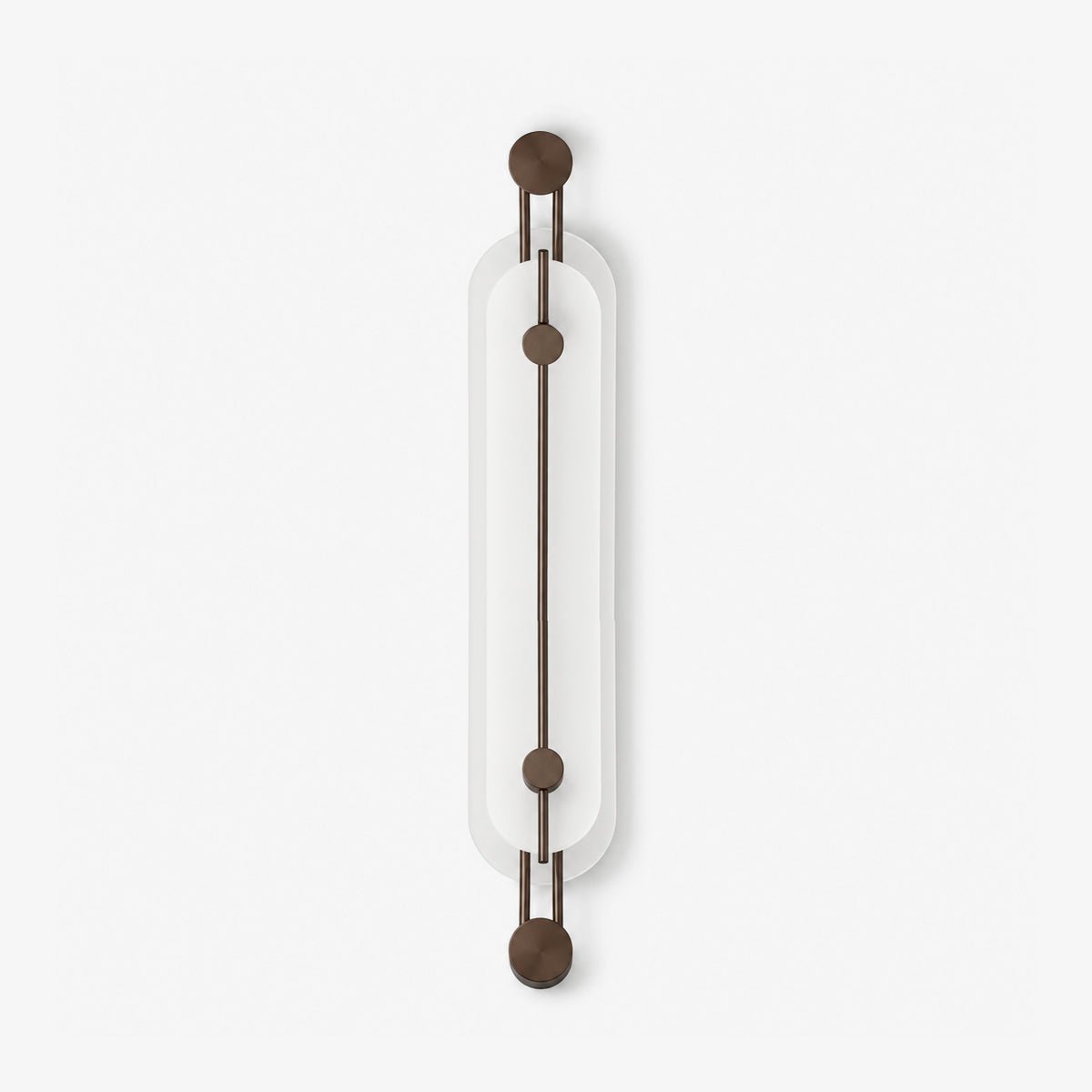 Lyra Vertical Alabaster Wall Sconce with Bronze Accents