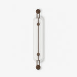 Lyra Vertical Alabaster Wall Sconce with Bronze Accents