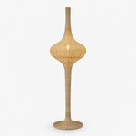 Onion Handwoven Rattan Floor Lamp – Sculptural Natural Fiber Lighting for Living Room & Bedroom