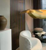 Hammered Brass Suspension Llight