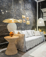 Hammered Brass Suspension Llight