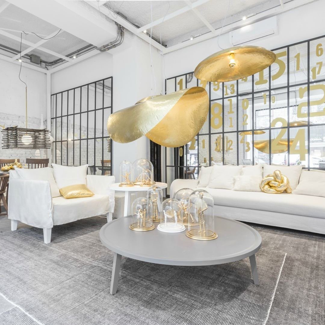 Hammered Brass Suspension Llight