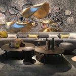 Hammered Brass Suspension Llight