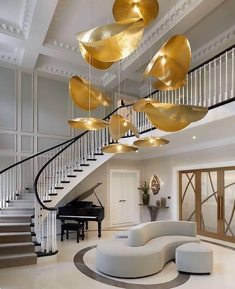 Hammered Brass Suspension Llight