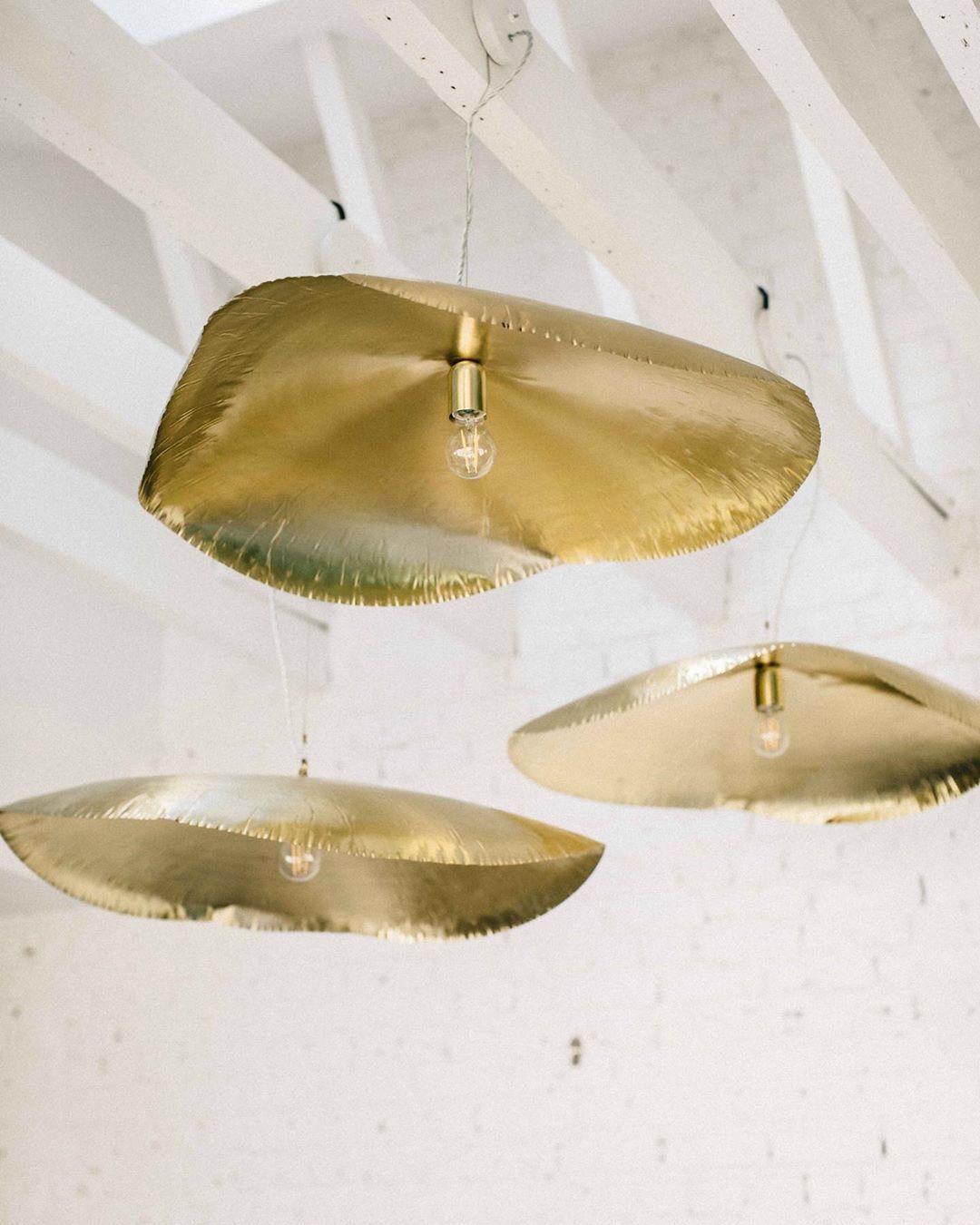 Hammered Brass Suspension Llight