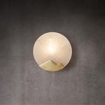 Alabaster Brass Wall Light