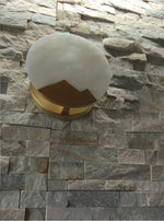 Alabaster Brass Wall Light