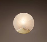 Alabaster Brass Wall Light