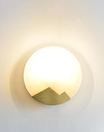 Alabaster Brass Wall Light