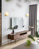 Alabaster Brass Wall Light
