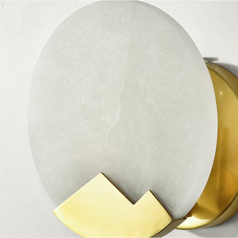 Alabaster Brass Wall Light