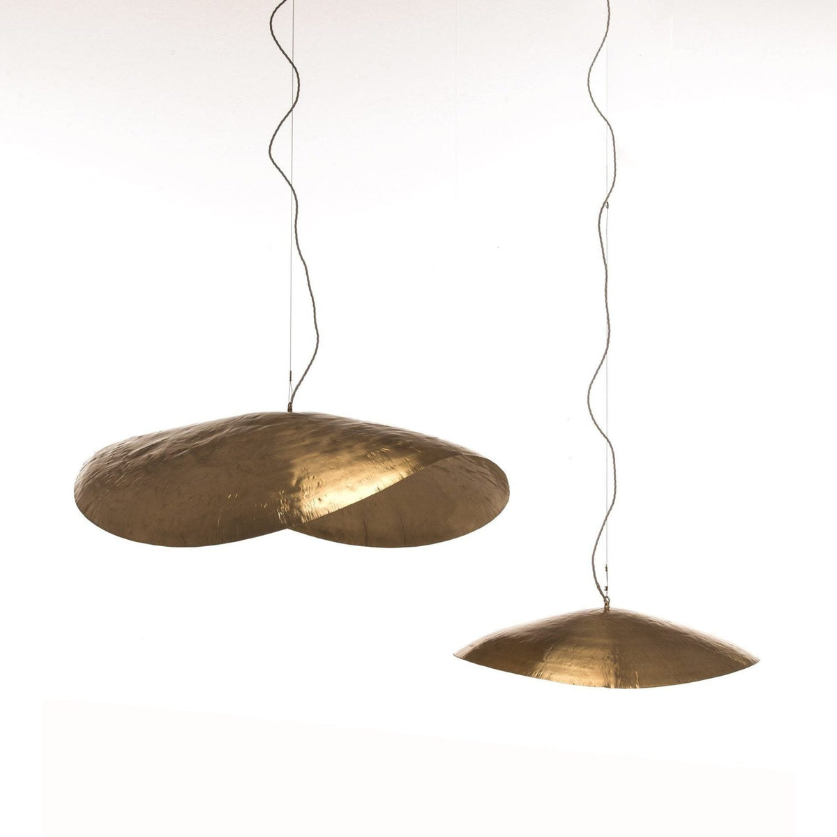 Hammered Brass Suspension Llight