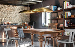 Hammered Brass Suspension Llight