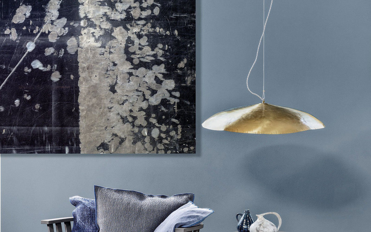 Hammered Brass Suspension Llight