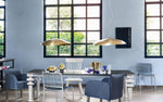 Hammered Brass Suspension Llight