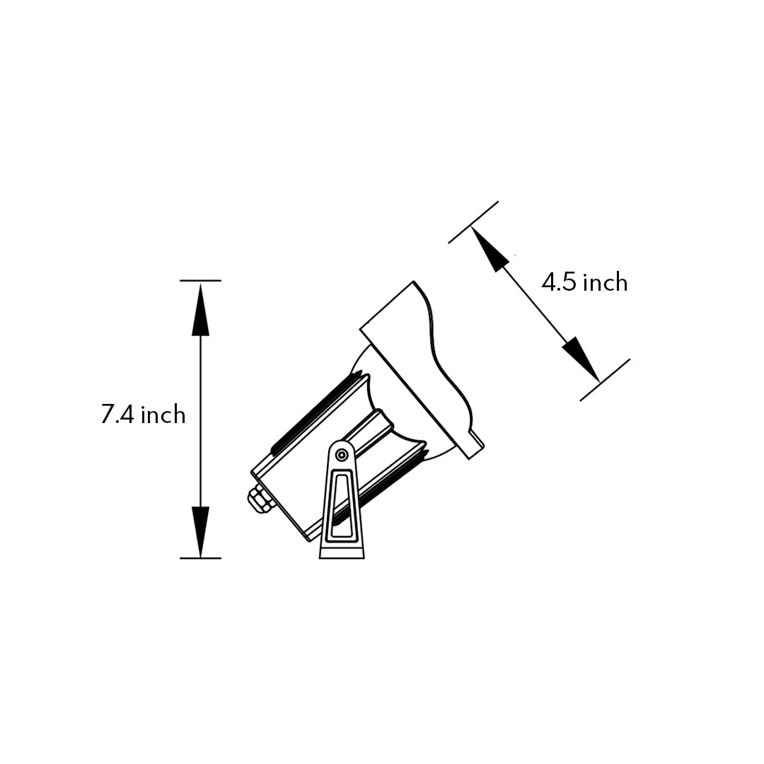 Minimalist Waterproof LED Spotlight for Outdoor Architectural Facades