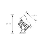 Minimalist Outdoor LED Spotlights with Adjustable Warm Light, IP65 Waterproof Aluminum