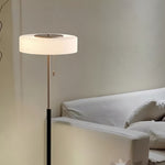 Lumière Drum Floor Lamp – LED Standing Light with Frosted Glass Shade