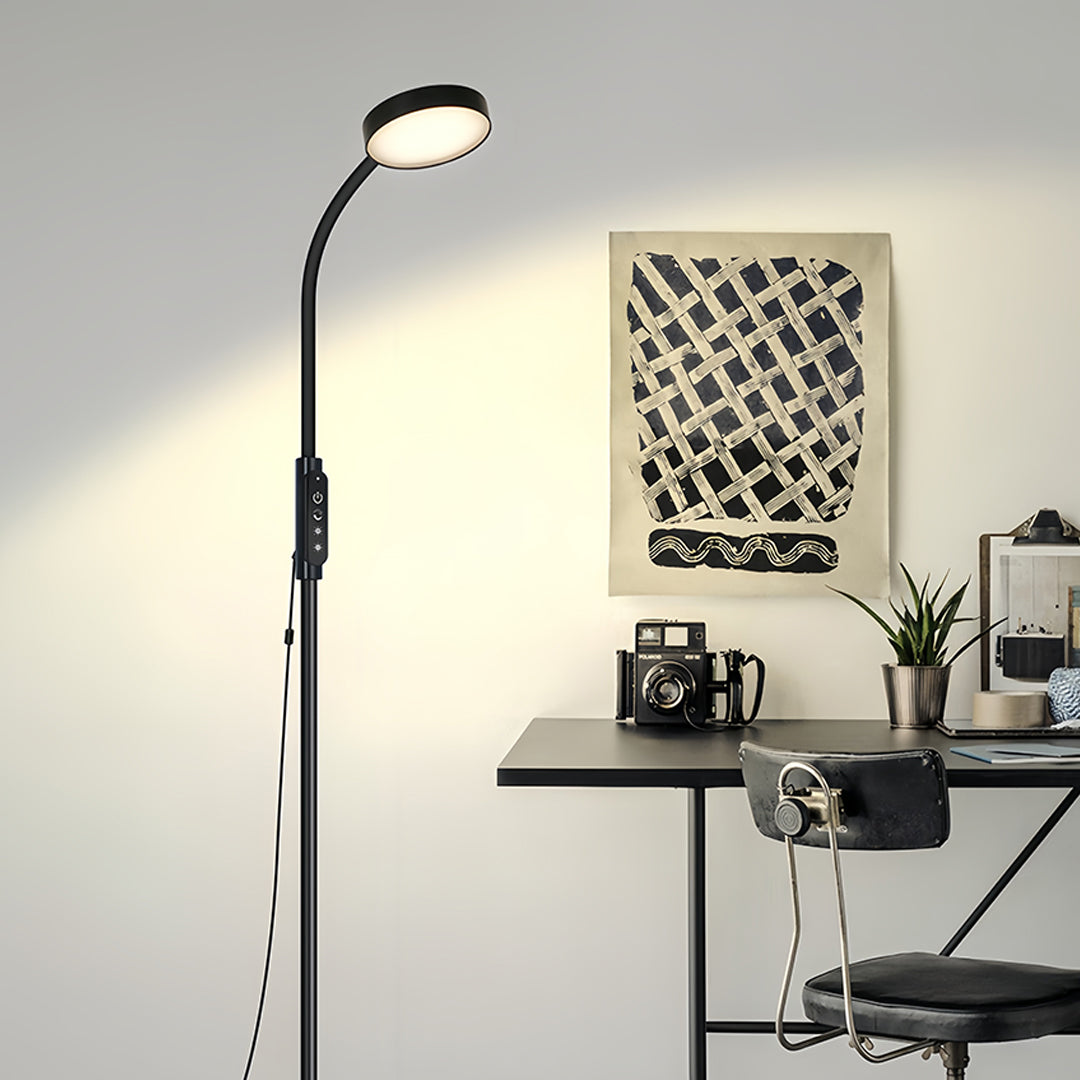 Minimalist LED Floor Lamp for Reading and Piano with Touch Control