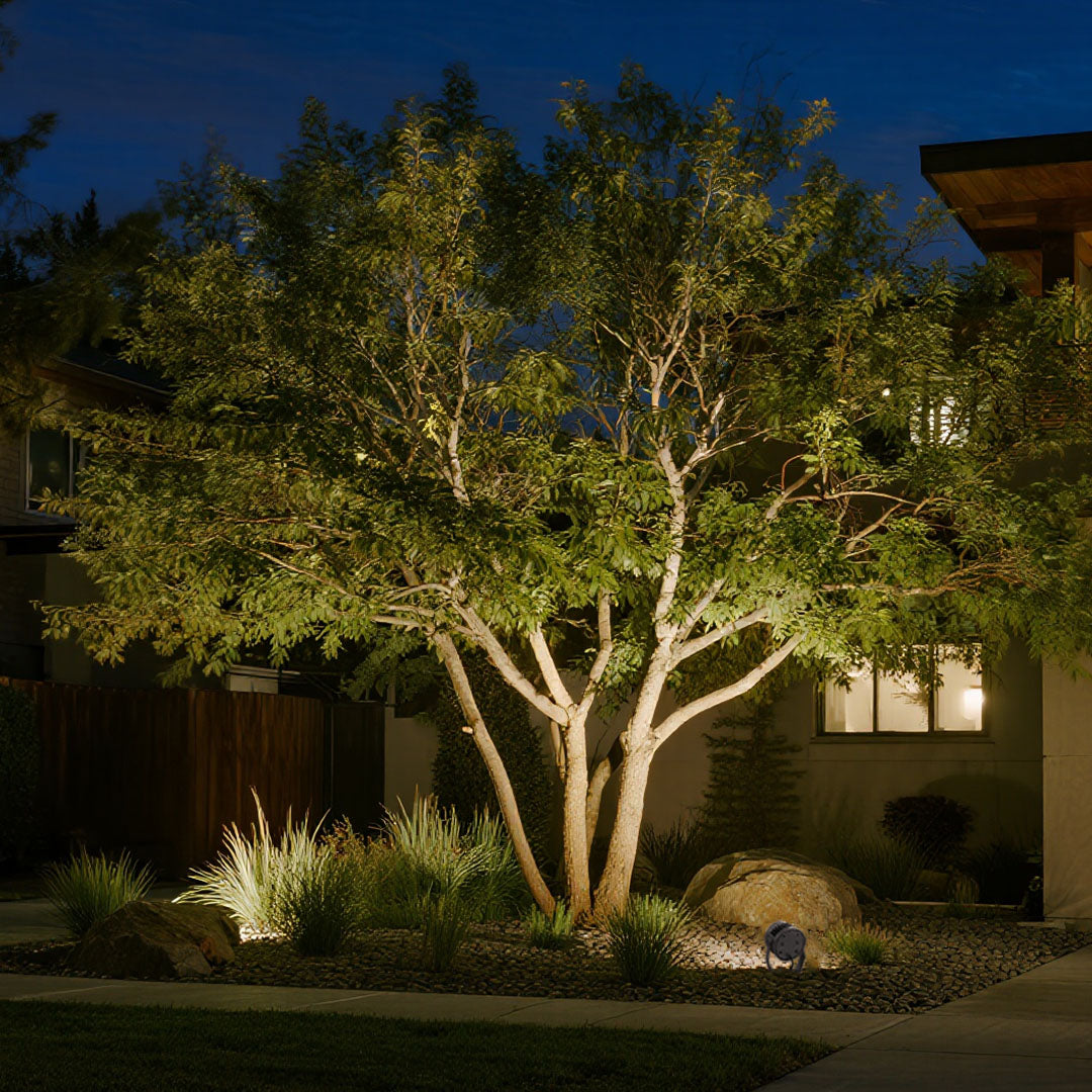 Architectural Outdoor LED Garden Spotlights, 3000K Warm White, IP65 Waterproof
