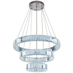 Chrome Crystal 3 Tier Pendant Light Modern Chandelier