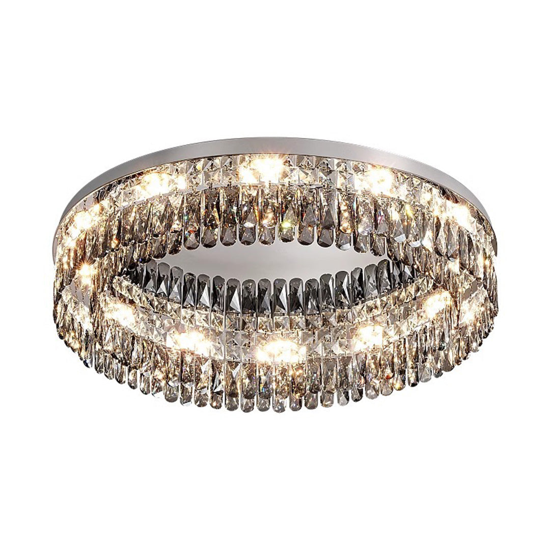 Lumière Cristal LED Ceiling Light – French Crystal Flush Mount in Polished Chrome