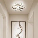 Waves Flower LED Flush Mount Ceiling Light in White and Black