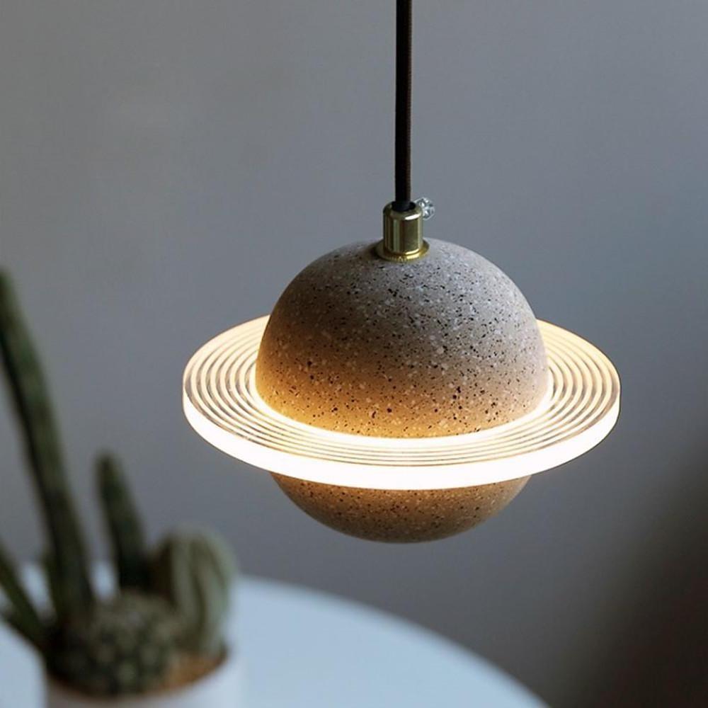 Saturn LED Pendant Light – Modern Acrylic Ceiling Lamp for Dining & Kitchen