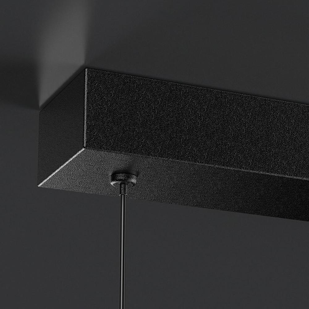 6 8 Light Black Island Horizontal Suspension Linear Pendant Light
