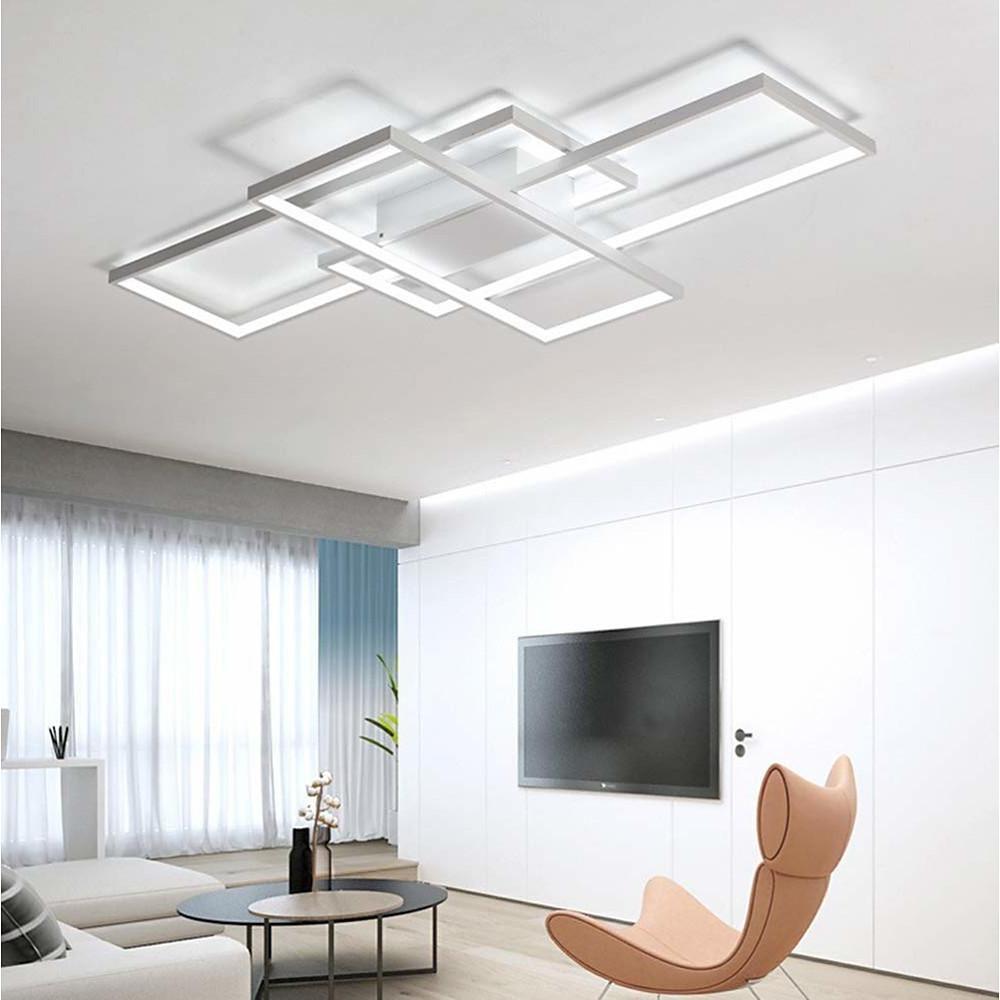 Abstract Rectangles LED Flush Mount Ceiling Light in Modern Minimalist Style
