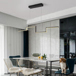 Modern Irregular Linear 1 Light Metal Pvc Island Hallway Led Pendant Lighting