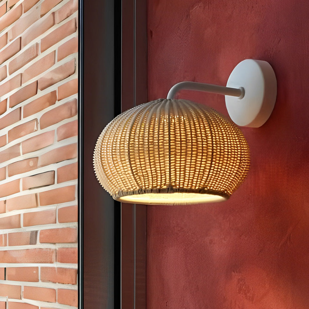 Artisan Rattan Pendant Light – Waterproof Outdoor Hanging Lantern