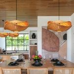 Handwoven Rattan Pendant Light with Wabi-Sabi Charm for Modern Interiors
