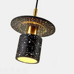 Terrazzo Inspired Cement Cylinder Led Pendant Lights Modern Island Lighting