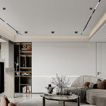 Linear Recessed LED Ceiling Spotlights, Modern Minimalist Architectural Lighting