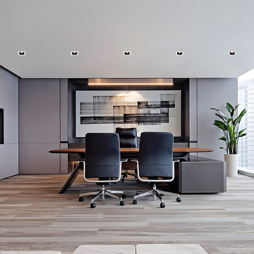 Linear Recessed LED Ceiling Spotlights, Modern Minimalist Architectural Lighting