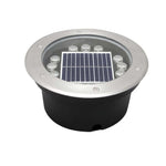 Solar Recessed In-Ground LED Well Light, Warm White 3000K, Aluminum