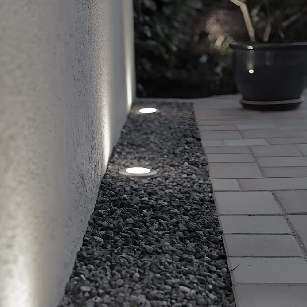 Solar Recessed In-Ground LED Well Light, Warm White 3000K, Aluminum